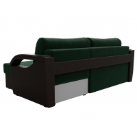 Угловой диван Форсайт (велюр зелёный коричневый) - Изображение 1